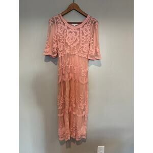 Orange Creek Boho Midi Dress Womens Size S/M Etherial Hippie